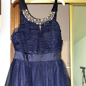 New Dark Blue Cupcake Poof Party/Prom dress Y2K